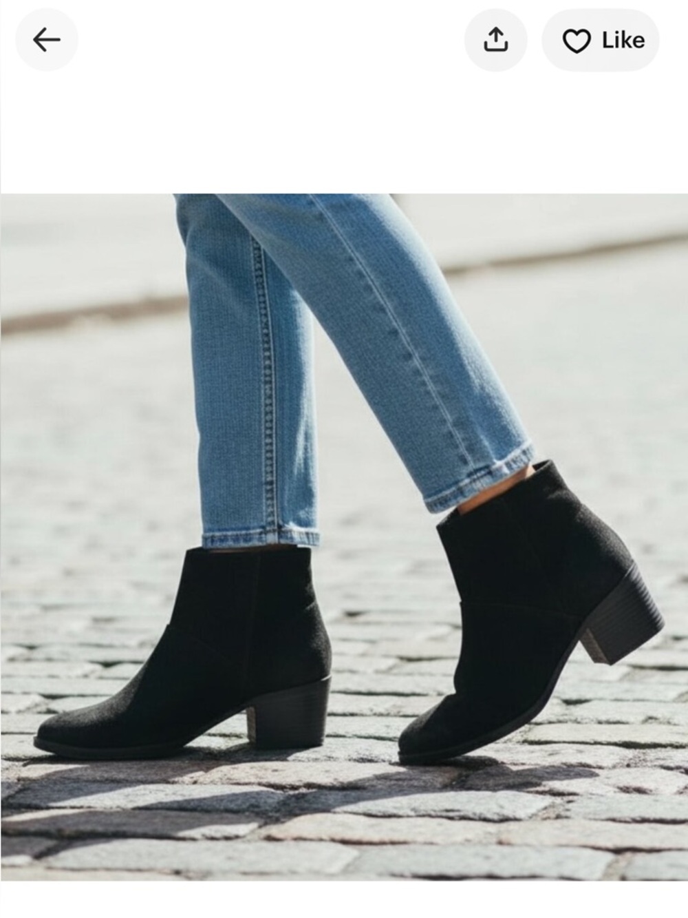 Blondo Black Suede Waterproof Ankle Booties - Size 9